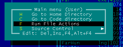 FAR Manager Menu